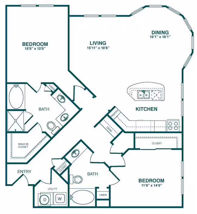 The Langley 355 floor plan